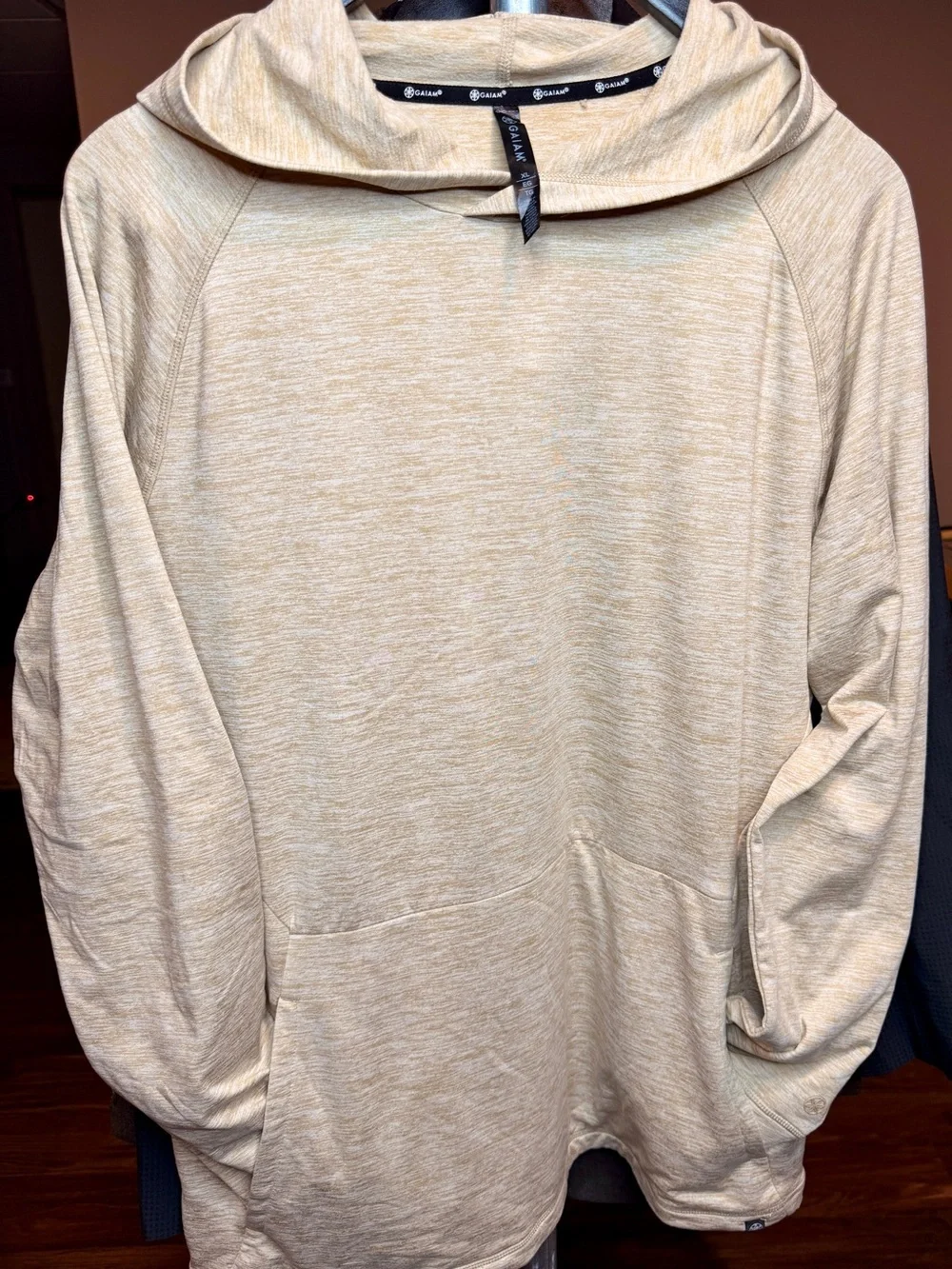 GAIAM Men’s Heathered Cream Zip-Up Hoodie